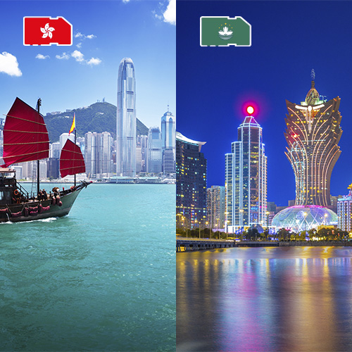 Data SIM-kaart Macau & Hong Kong 10GB (30 dagen)